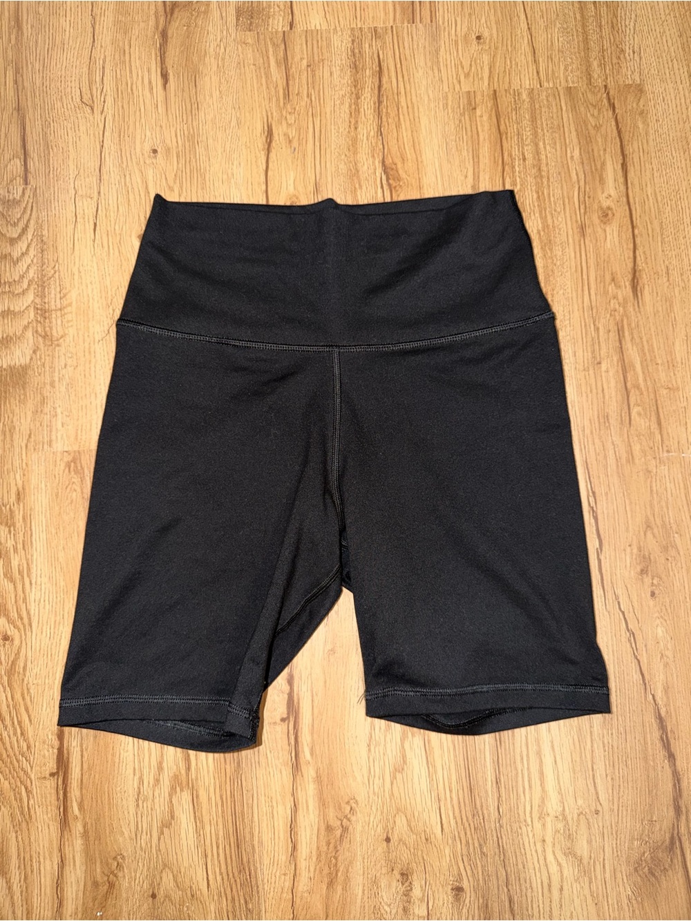 aerie High-Rise Black Bike Shorts